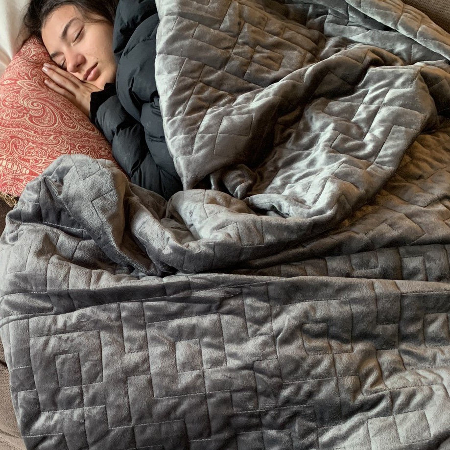 Adult Weighted Blanket Peaceful Lotus Get a Better Sleep