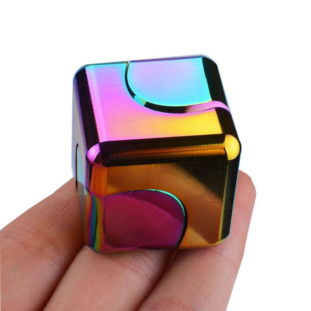 Rainbow Spinning Cube Fidget-Peaceful Lotus