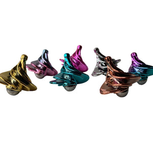 Whirl Brass Spinning Tops Set of 2